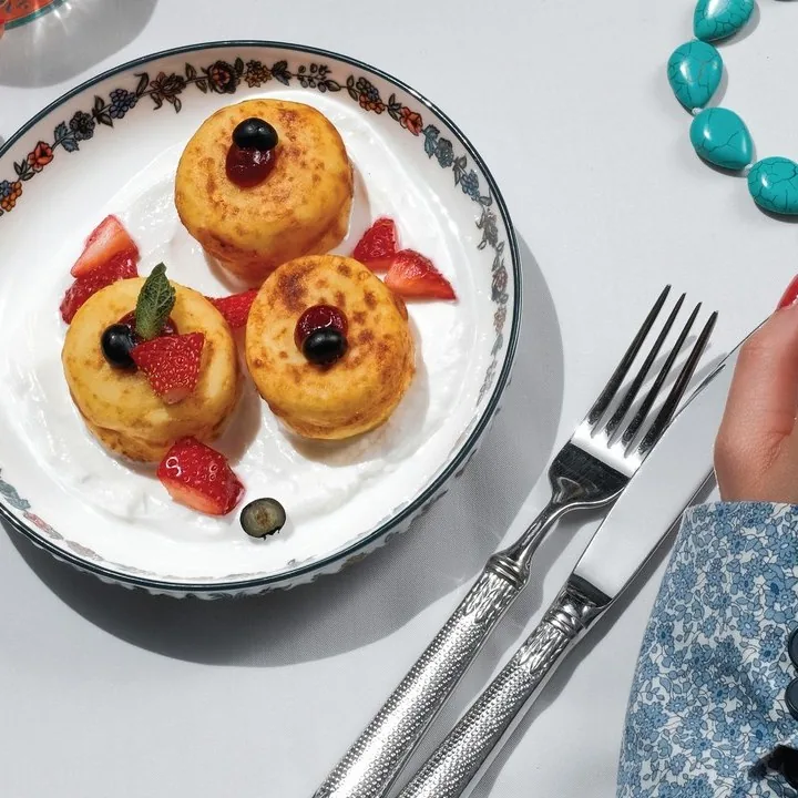 A dessert plate with berries